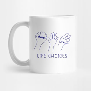 Rock Paper Scissors Hand Gesture Mug